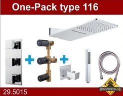 Wiesbaden Douche One-Pack Inbouwthermostaatset Type 116 (24x55 Cm)