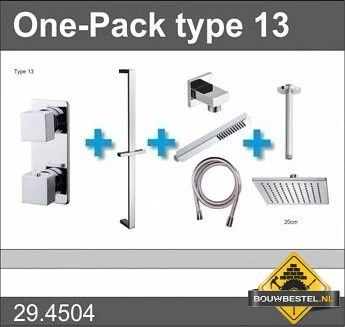 Douche One-Pack Inbouwthermostaatset Type 13 (20cm)