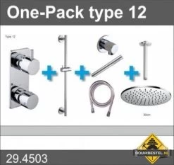 Douche One-Pack Inbouwthermostaatset Type 12 (30cm)