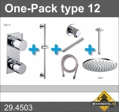 Douche One-Pack Inbouwthermostaatset Type 12 (30cm)