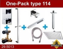 Wiesbaden Douche One-Pack Inbouwthermostaatset Type 114 (30cm)