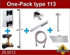 Wiesbaden Douche One-Pack Inbouwthermostaatset Type 113 (20cm)