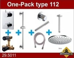Wiesbaden Douche One-Pack Inbouwthermostaatset Type 112 (30cm)