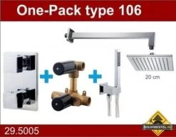 Wiesbaden Douche One-Pack Inbouwthermostaatset Vierk.type 106 (20cm)