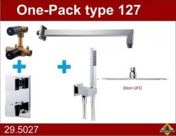 Wiesbaden Douche One-Pack Inbouwthermostaatset Type 127 (30 Cm Ufo)