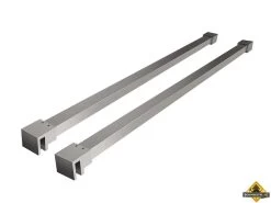 Wiesbaden Set Slim Stabilisatiestangen Geborsteld Staal Tbv Vrijstaande Inloopdouche