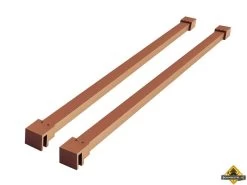 Wiesbaden Set Slim Stabilisatiestangen Koper Tbv Vrijstaande Inloopdouche