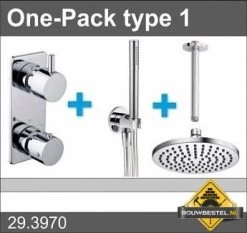 Douche One-Pack Inbouwthermostaatset Rond Type 1 (20cm)