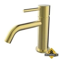 Wiesbaden Style Wastafelmengkraan Geborsteld Messing