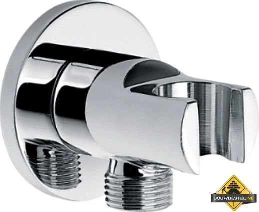 Wiesbaden Caral Handdouchehouder Met Doucheslangaansluiting En Opsteek Chroom