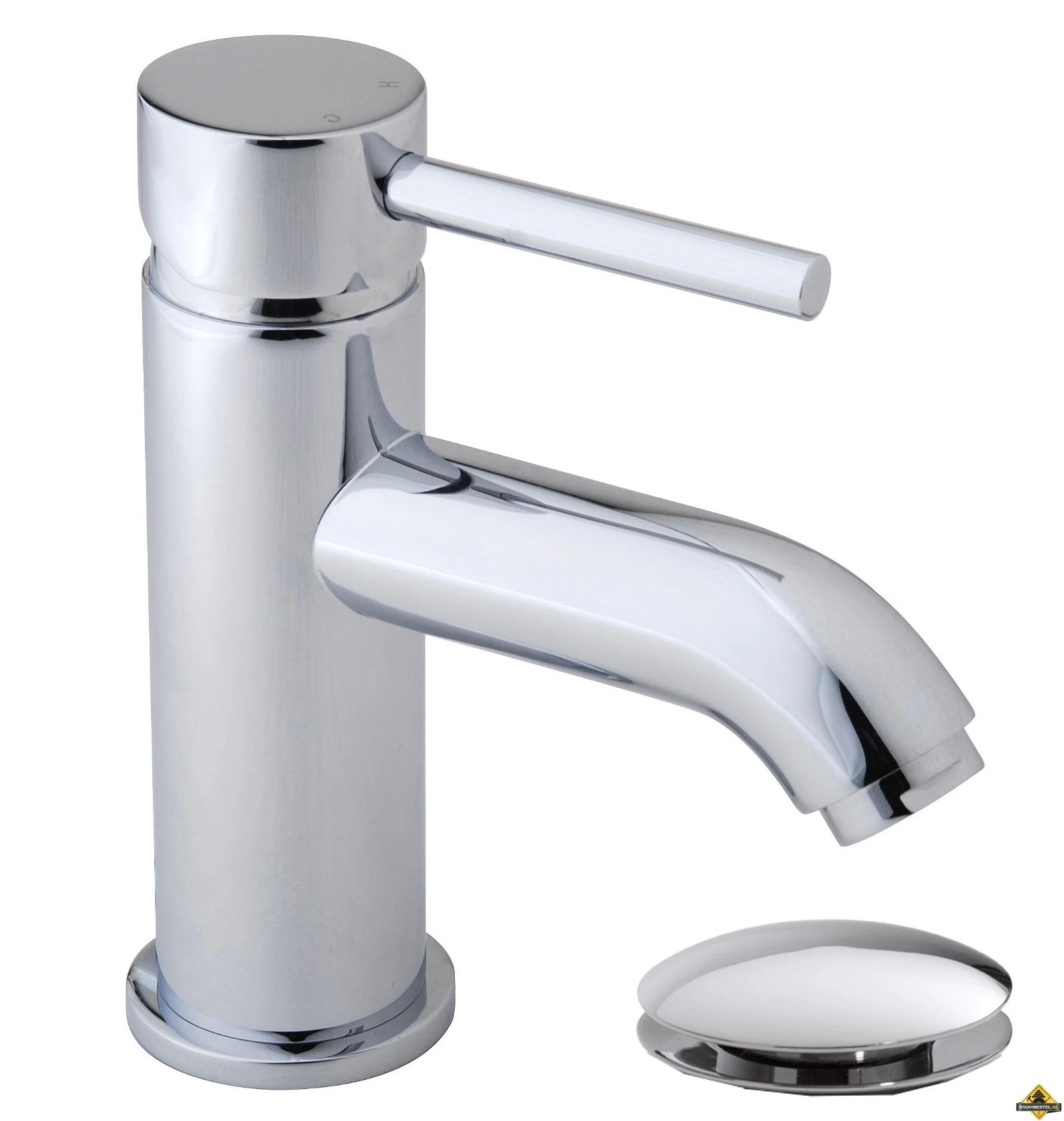 Wiesbaden Cadans KIWA Wastafelmengkraan Laag+kl.waste Chroom