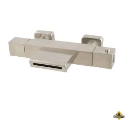 Wiesbaden Rombo Thermostatische Waterval Badmengkraan Geborsteld Staal