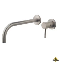 Wiesbaden Slim Twenty Eenhendel Wastafel-afbouwdeel Geborsteld Staal