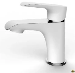 Wiesbaden Tarma Eenhendel-wastafelmengkraan Laag Wit/chroom