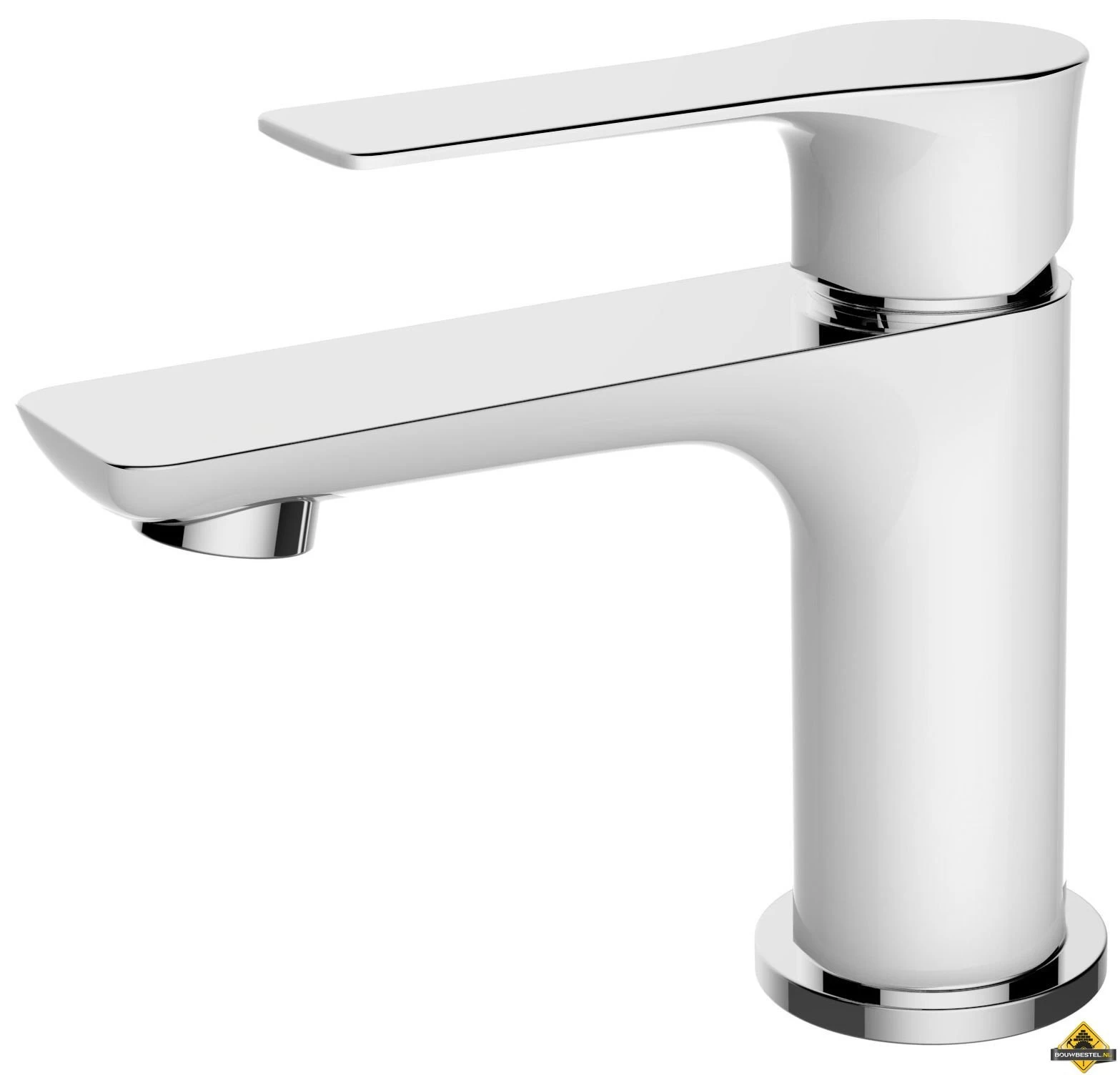 Wiesbaden Casma Eenhendel-wastafelmengkraan Laag Wit/chroom