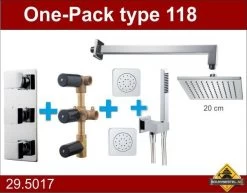 Wiesbaden Douche One-Pack Inbouwthermostaatset Type 118