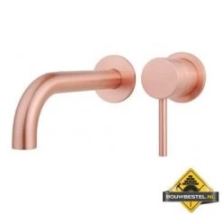 Wiesbaden Caral Twenty Eenhendel Wastafel-afbouwdeel Geborsteld Koper