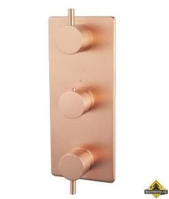 Wiesbaden Caral Afbouwdeel Inbouwthermostaat 3 Weg Geborsteld Koper