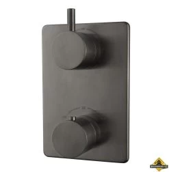 Wiesbaden Caral Afbouwdeel Inbouwthermostaat 2 Weg Gunmetal