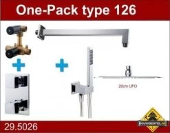 Wiesbaden Douche One-Pack Inbouwthermostaatset Type 126 (20 Cm Ufo)