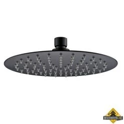 304-UFO Hoofddouche Rond 25 Cm Mat Zwart