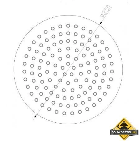 304-UFO Hoofddouche Rond 25 Cm RVS - Afbeelding 2