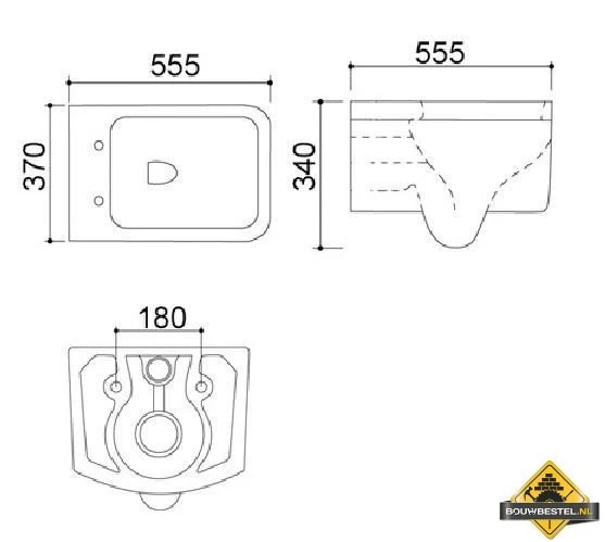Larx Wandcloset Met Zitting Diepspoel Wit - Afbeelding 2