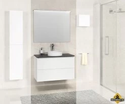 Xellanz Bologna Badmeubel 80cm Matwit+stenen Blad