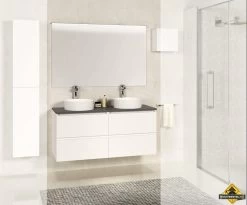 Xellanz Bologna Badmeubel 120cm Matwit+stenen Blad