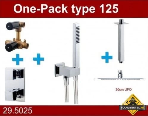 Wiesbaden Douche One-Pack Inbouwthermostaatset Type 125 (30 Cm Ufo)