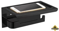 Best Design Nero Phone-Toiletrolhouder Mat-Zwart