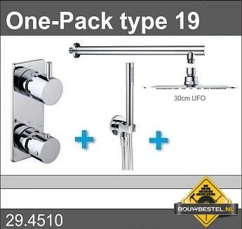 Douche One-Pack Inbouwthermostaatset Type 19 (30cm Ufo)