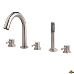 Wiesbaden Caral 5-gats Badrandcombinatie | Geborsteld Staal