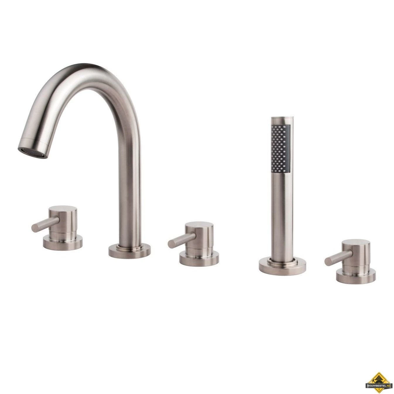 Wiesbaden Caral 5-gats Badrandcombinatie | Geborsteld Staal