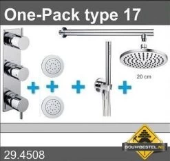 Douche One-Pack Inbouwthermostaatset Type 17 (20cm)