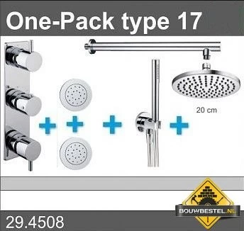 Douche One-Pack Inbouwthermostaatset Type 17 (20cm)