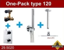 Wiesbaden Douche One-Pack Inbouwthermostaatset Type 120 (20cm Ufo)