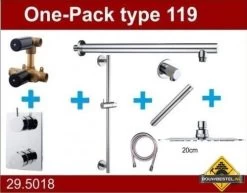 Wiesabaden Douche One-Pack Inbouwthermostaatset Type 119 (20cm Ufo)