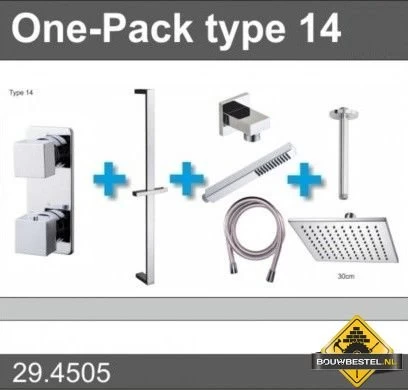 Douche One-Pack Inbouwthermostaatset Type 14 (30cm)