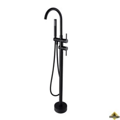 Badkraan Vrijstaand Rond Mat Zwart