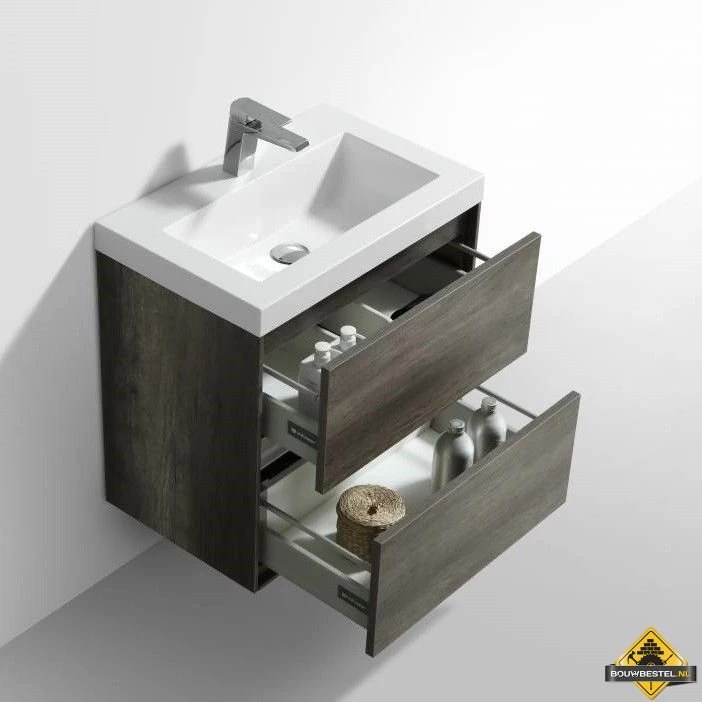 Badmeubel Compact Greeploos 60 Cm Century Oak - Afbeelding 3