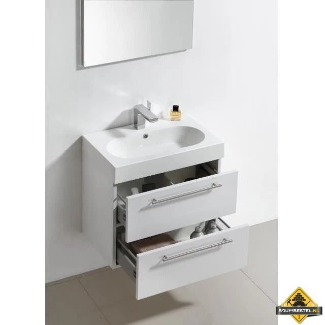 Badmeubel Compact Line 60 Cm Hoogglans Wit - Afbeelding 2