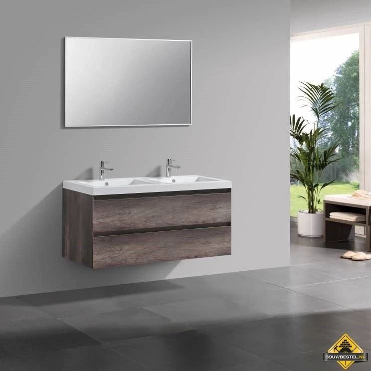 Badmeubel Infinity Century Oak Met 2 Kraangaten 120 Cm - Afbeelding 2