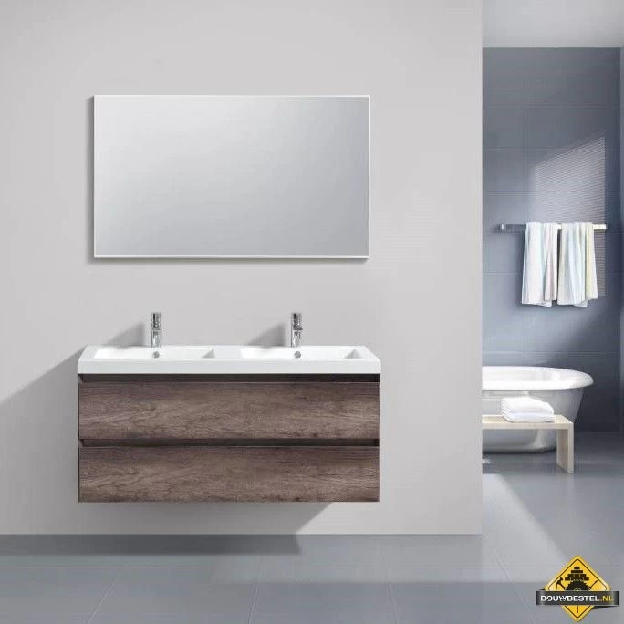 Badmeubel Infinity Century Oak Zonder Kraangat 120 Cm