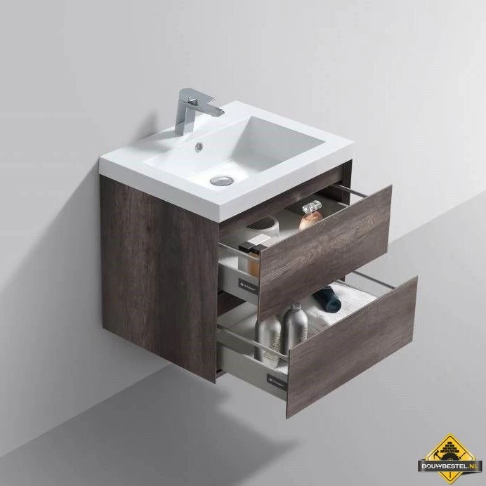 Badmeubel Infinity Century Oak Met 1 Kraangat 60 Cm - Afbeelding 3