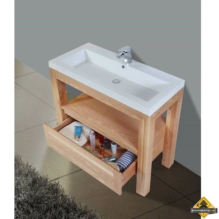 Badmeubel Robusta Trend Zonder Kraangat 80 Cm - Afbeelding 2