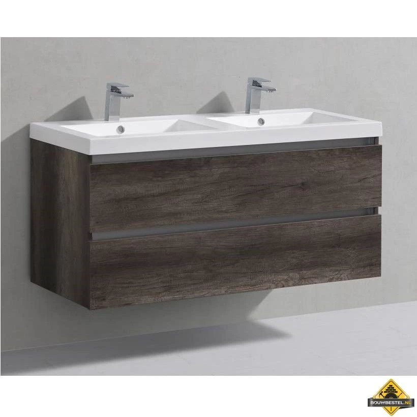 Badmeubel Trendline 120 Cm Century Oak Met 2 Kraangaten