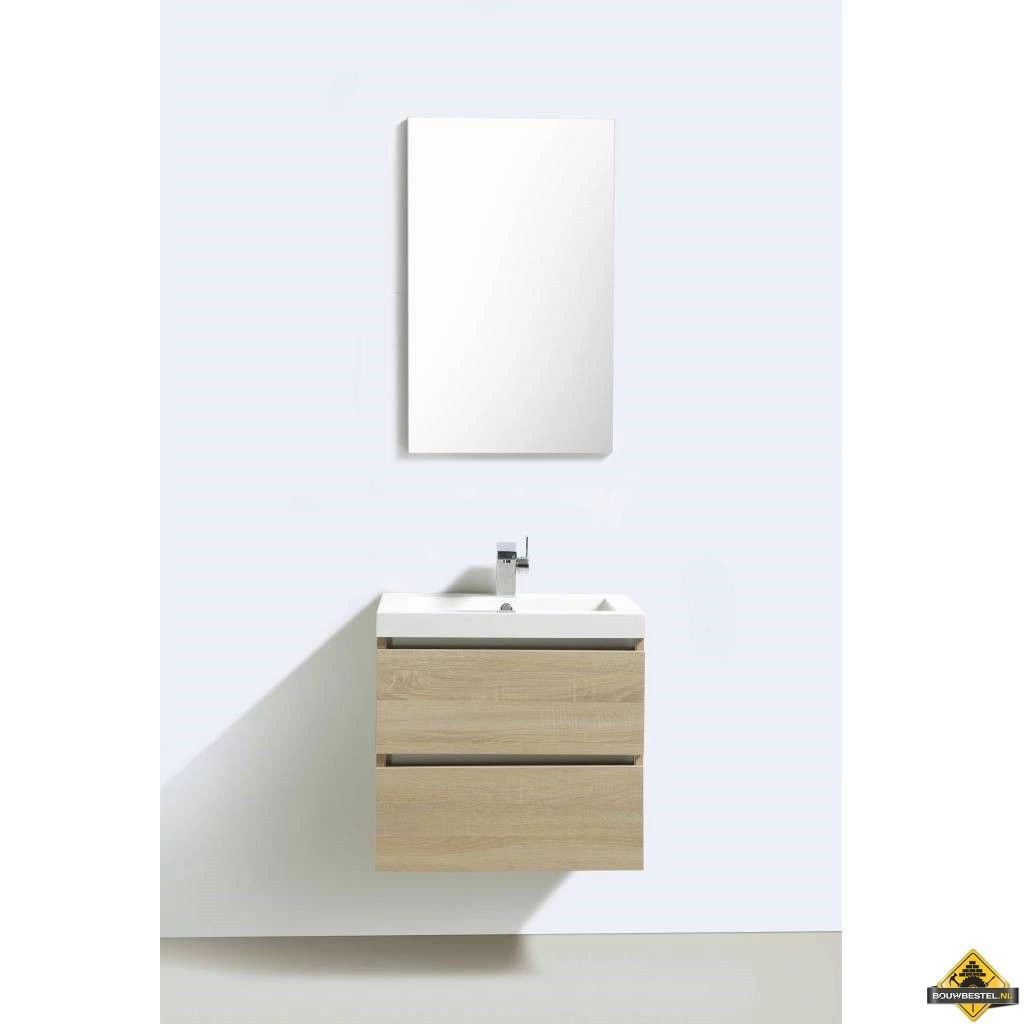 Badmeubel Trendline 60 Cm Light Wood Met 1 Kraangat - Afbeelding 3