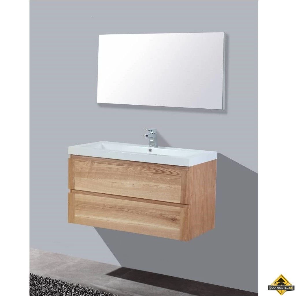 Badmeubel Wood Trend Zonder Kraangat 100 Cm
