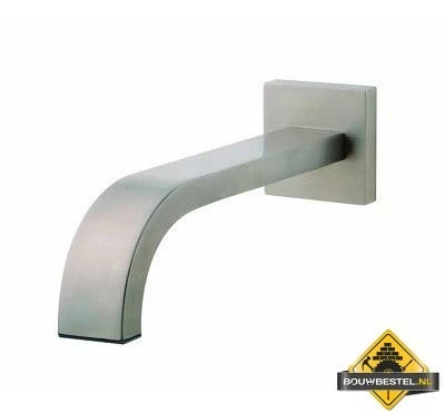 Wiesbaden Rombo Inbouw Baduitloop 22 Cm RVS-look